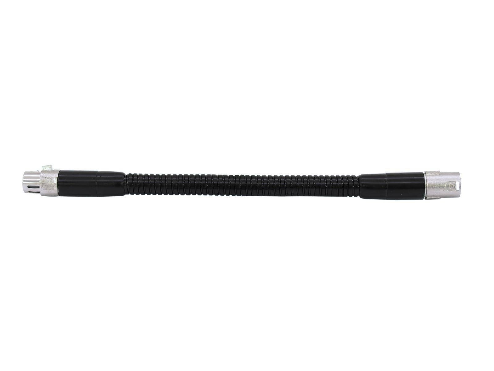 INNA-Glas Mikrofon-Halterung Schwanenhals für Mikrofone mit f/m XLR Anschluss, 47cm, schwarz