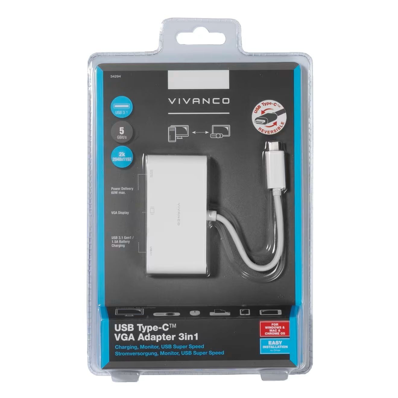 Vivanco Computer-Kabel, Hub / Splitter Box, Hub / Splitter Box, Zwei-Wege-Splitter