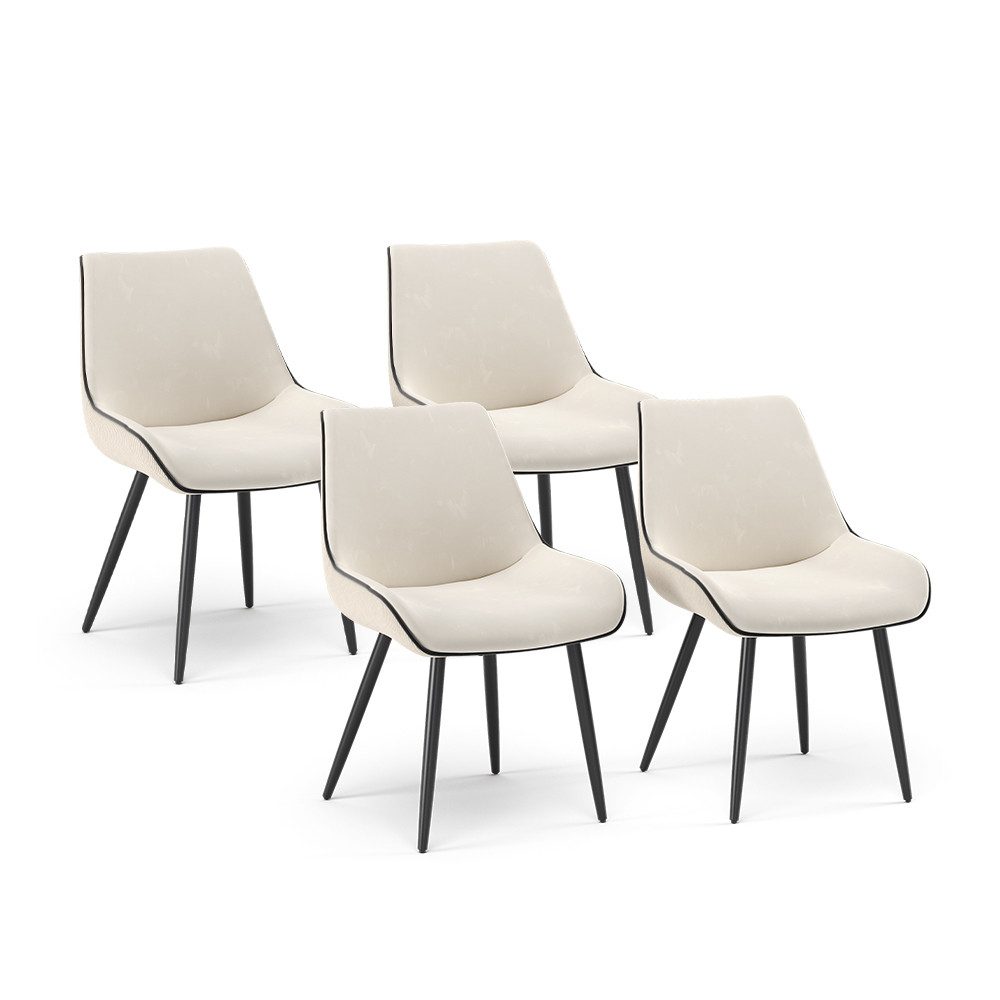 Vicco Esszimmerstuhl Eleganza, Beige, 4er Set günstig online kaufen