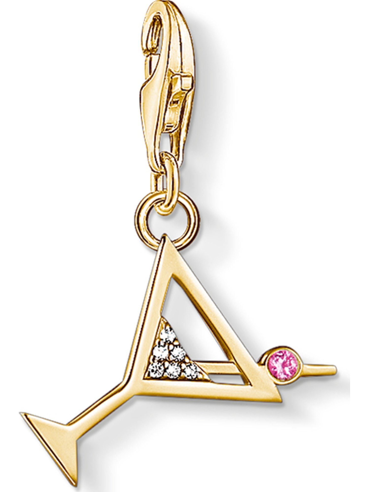 Kettenanhänger Thomas Sabo Damen-Charm 925er Silber 1 Korund