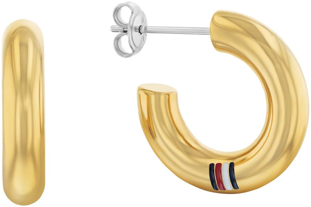 Tommy Hilfiger Paar Creolen CIRCLES, mit Emaille