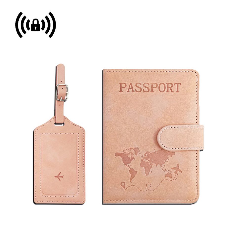 Coonoor Gepäckanhänger Reisepasshülle und Ярлыки для багажа Set, Kunstleder Reisepass Organizer mit Gepäckanhänger, Passport Cover Hülle mit RFID-Blocke
