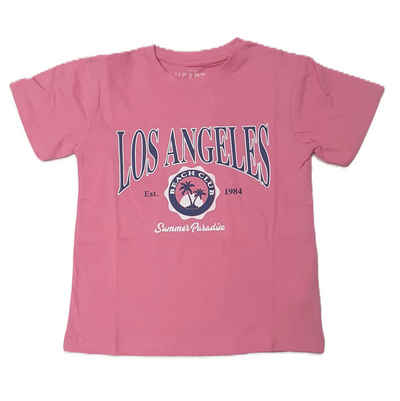 THREE OAKS Print-Shirt M360216 Mädchen cropped T-Shirt.Print "Los Angeles" vorne.
