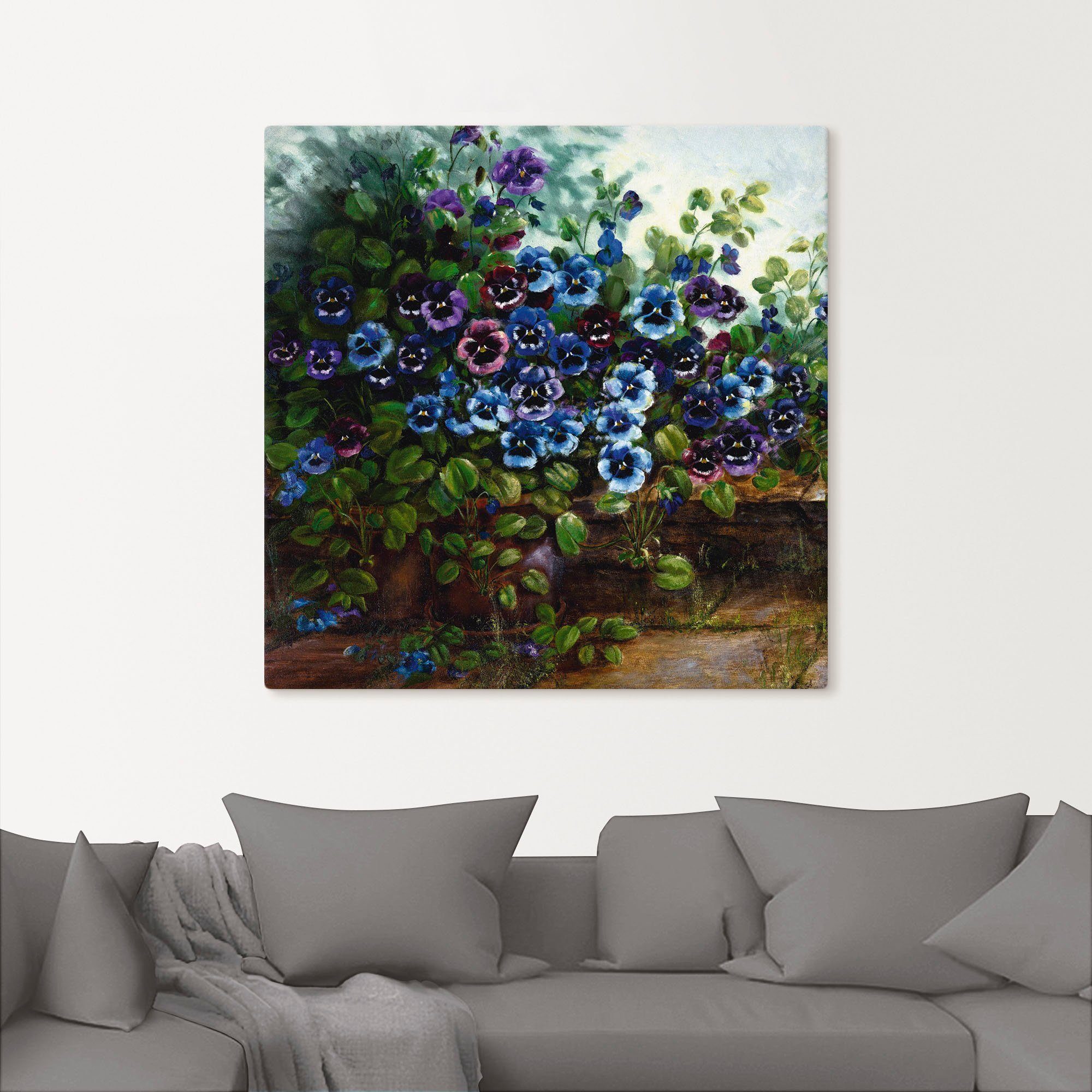 Artland Leinwandbild Stiefmütterchen II, Blumen (1 St), auf Holzrahmen gespannt