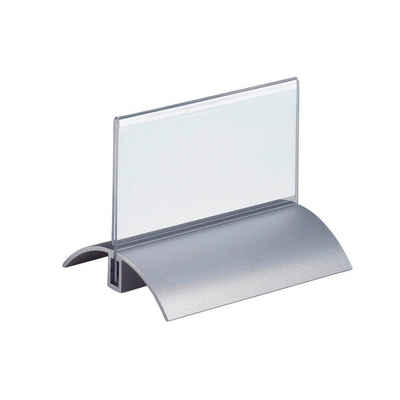 DURABLE Hinweisschild 2 Tischaufsteller PRESENTER Acryl transparent 5,2x10cm, (2 St)