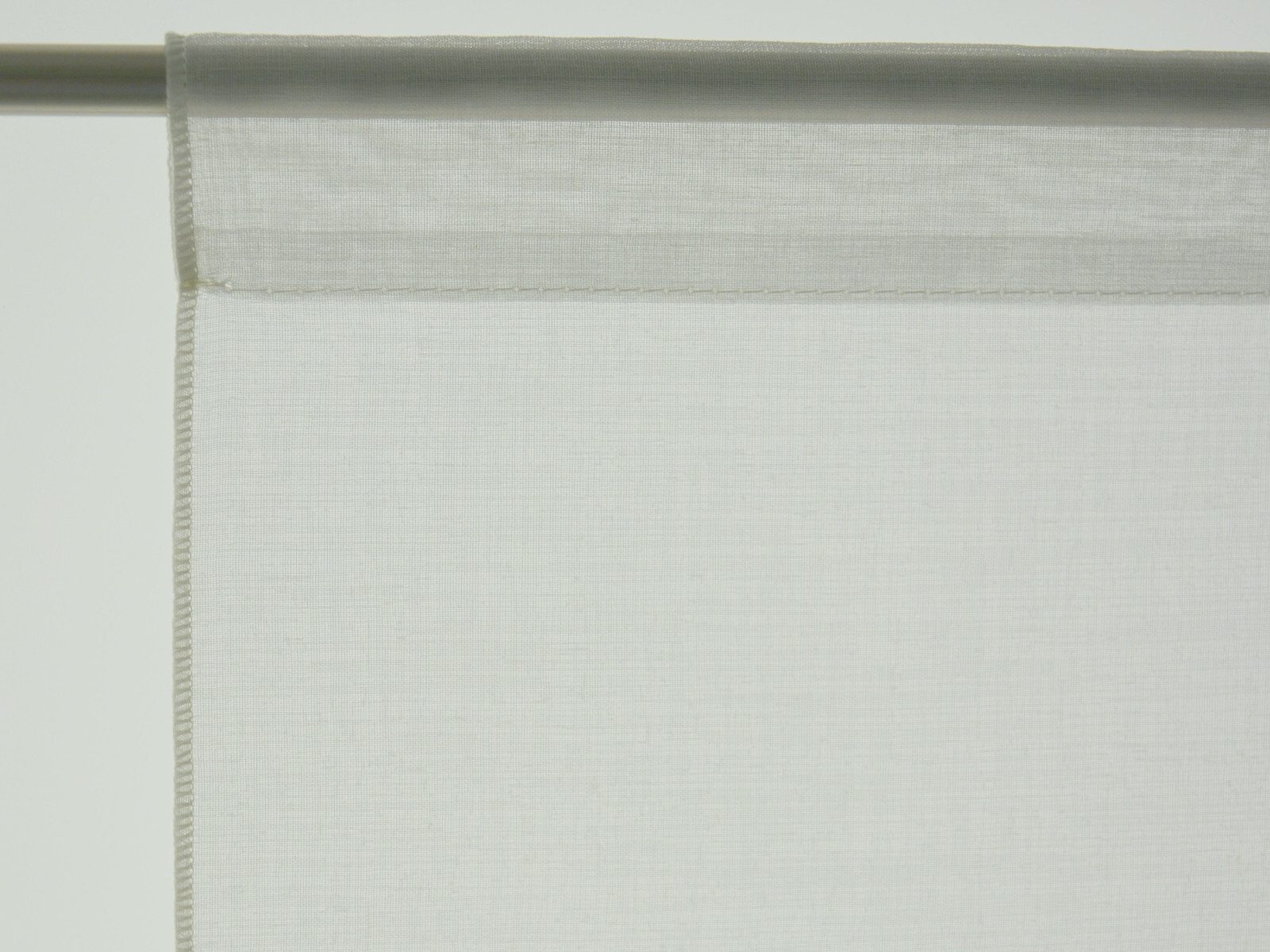 EXPERIENCE Scheibengardine 3-teiliges Mini-Flächenvorhang-Set in uni weiß, transparenter Stoff, Stangendurchzug, transparent, Scheibengardine