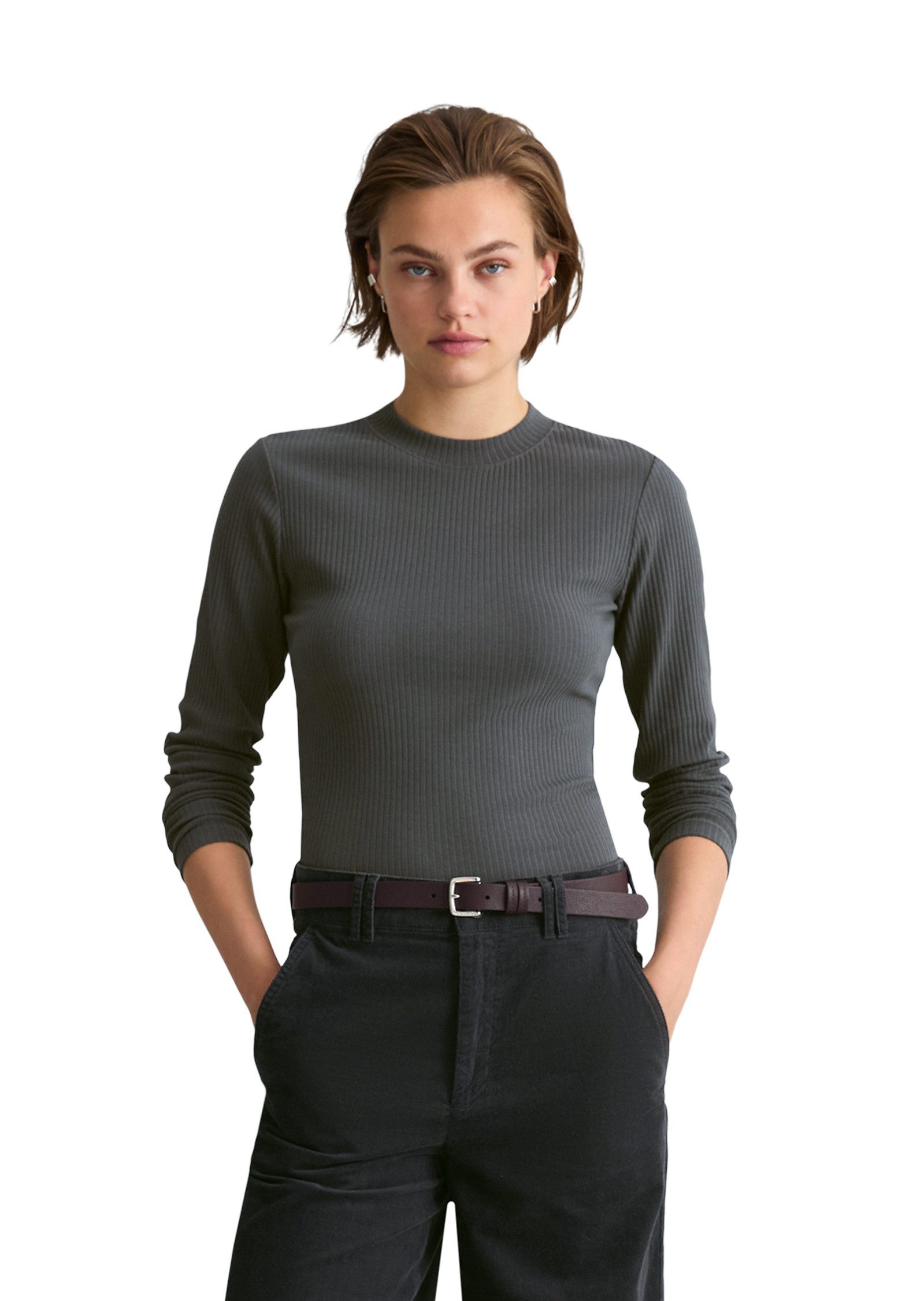 Marc O'Polo DENIM Langarmshirt aus Rippjersey
