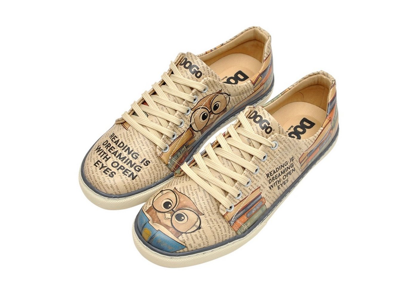 DOGO Classic Schnürsneaker The Wise Owl Damen Sneaker Sneaker Handgefertigt