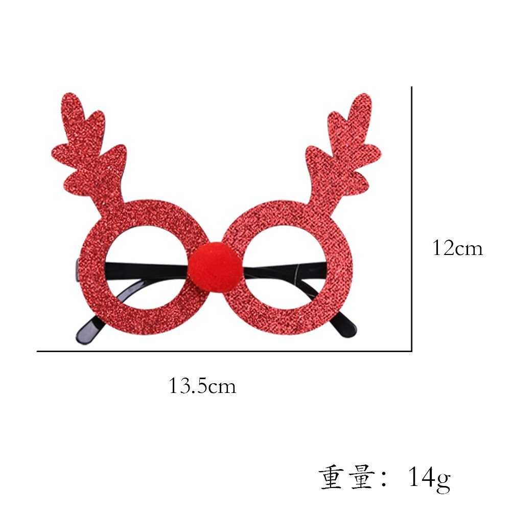Blusmart Fahrradbrille Neuartiger Weihnachts-Brillenrahmen, Glänzende Weihnachtsmann-Brille 14