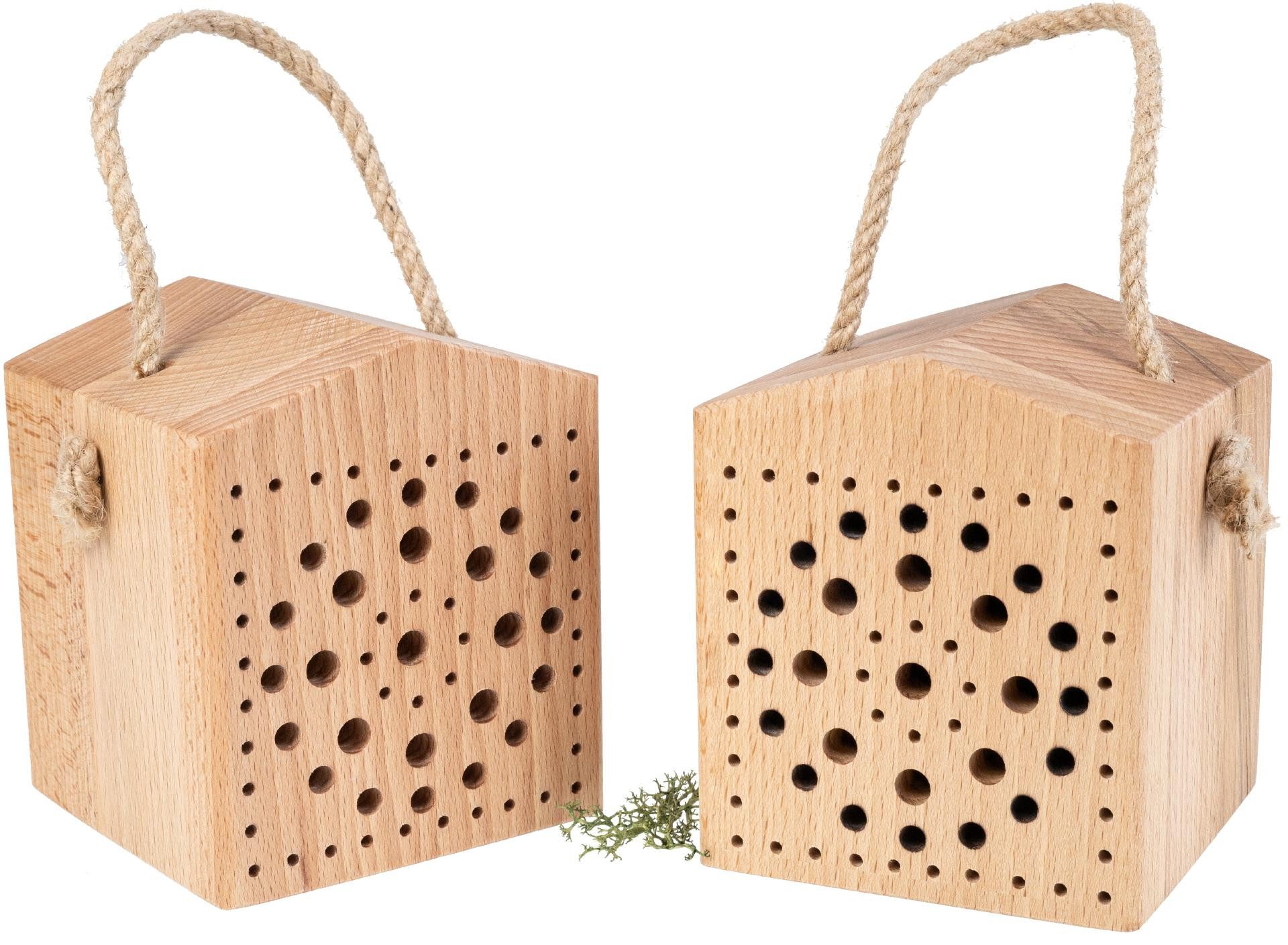 Holz Frank Nistkasten Nistholz Insektenhotel aus Ahornholz 12 x 10 x 10 cm Wildbienen Hotel