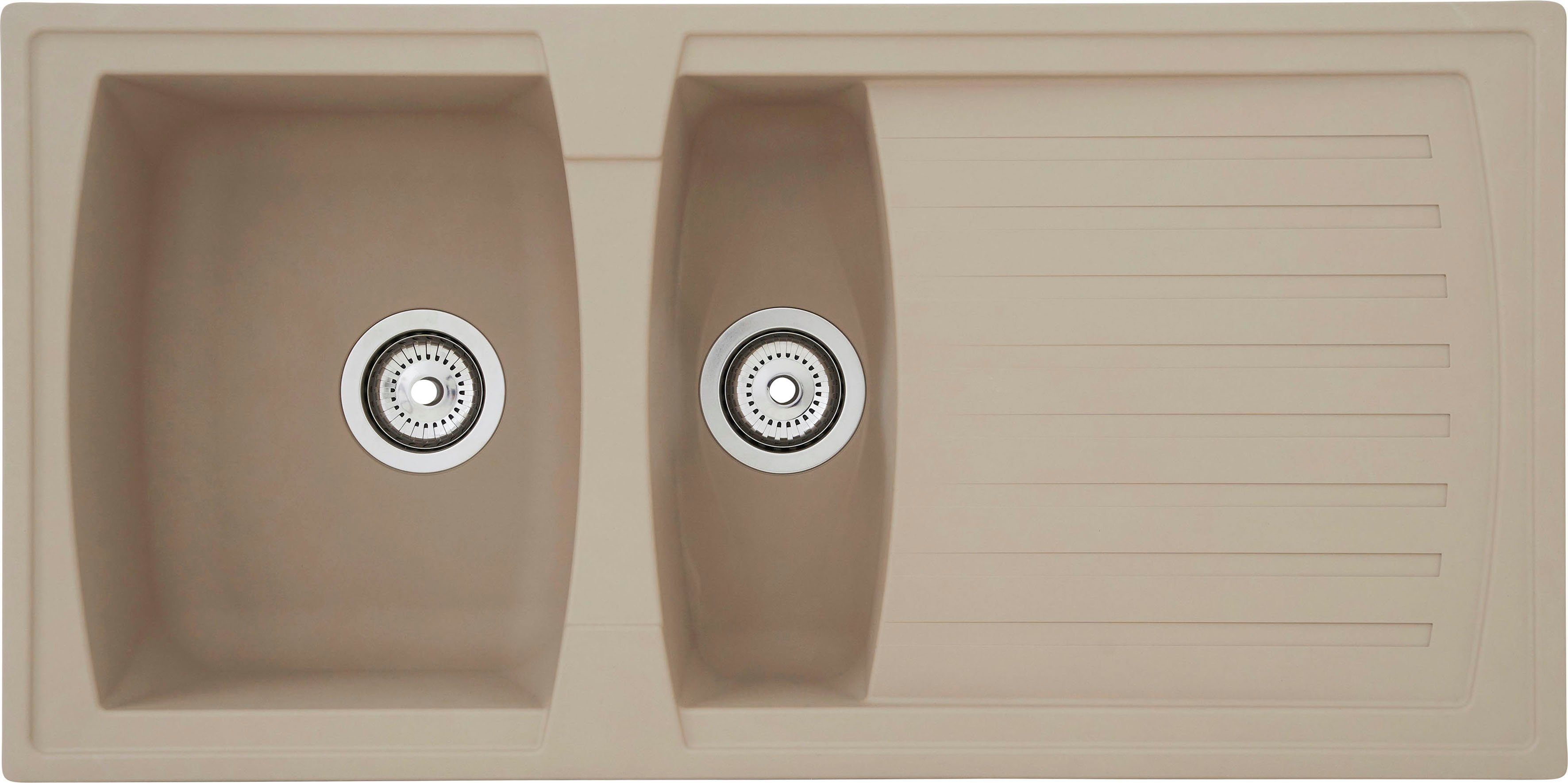 RESPEKTA Einbauspüle, 86/50 cm