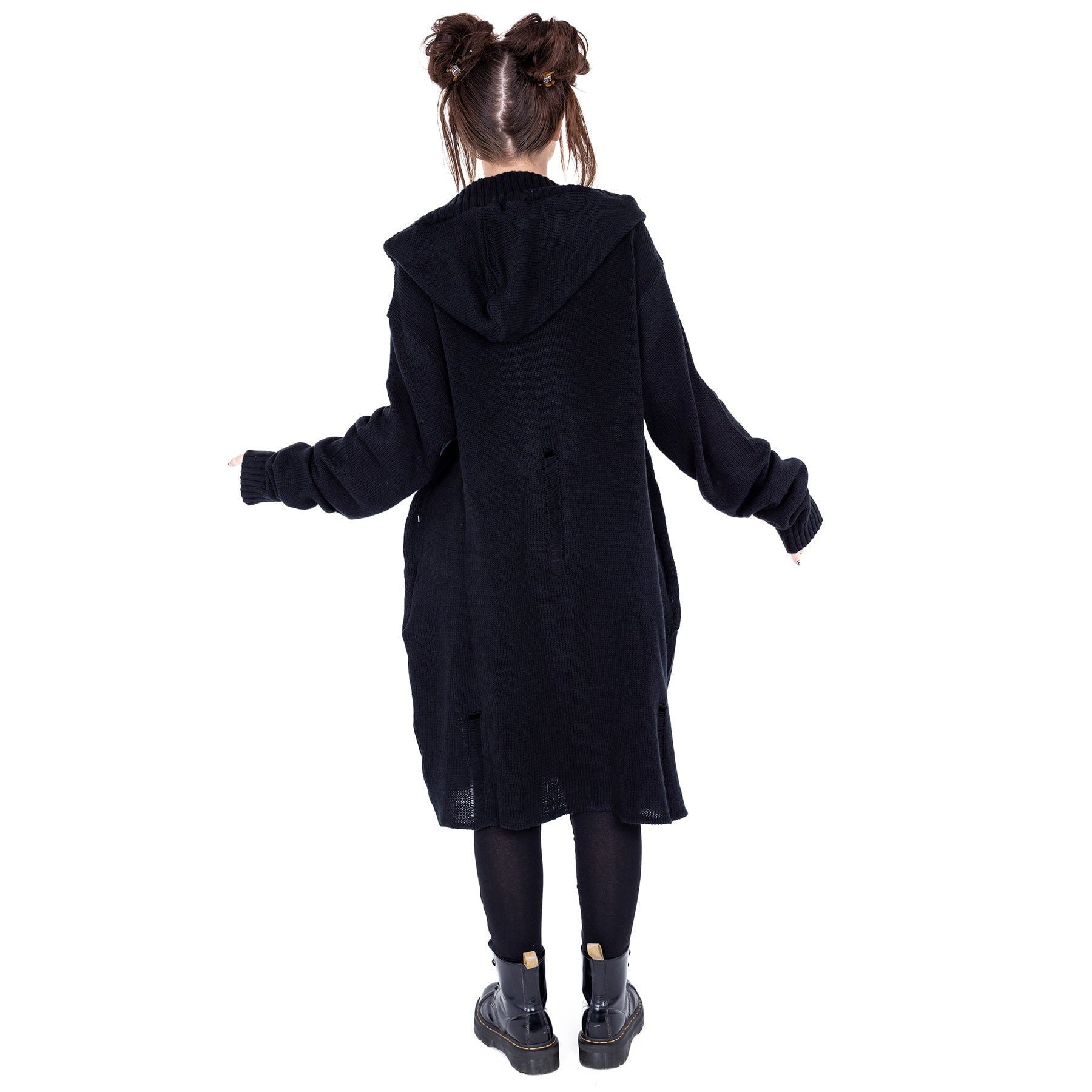 Heartless Strickjacke Axel Cardigan Punk Gothic Goth Grunge Distressed günstig online kaufen