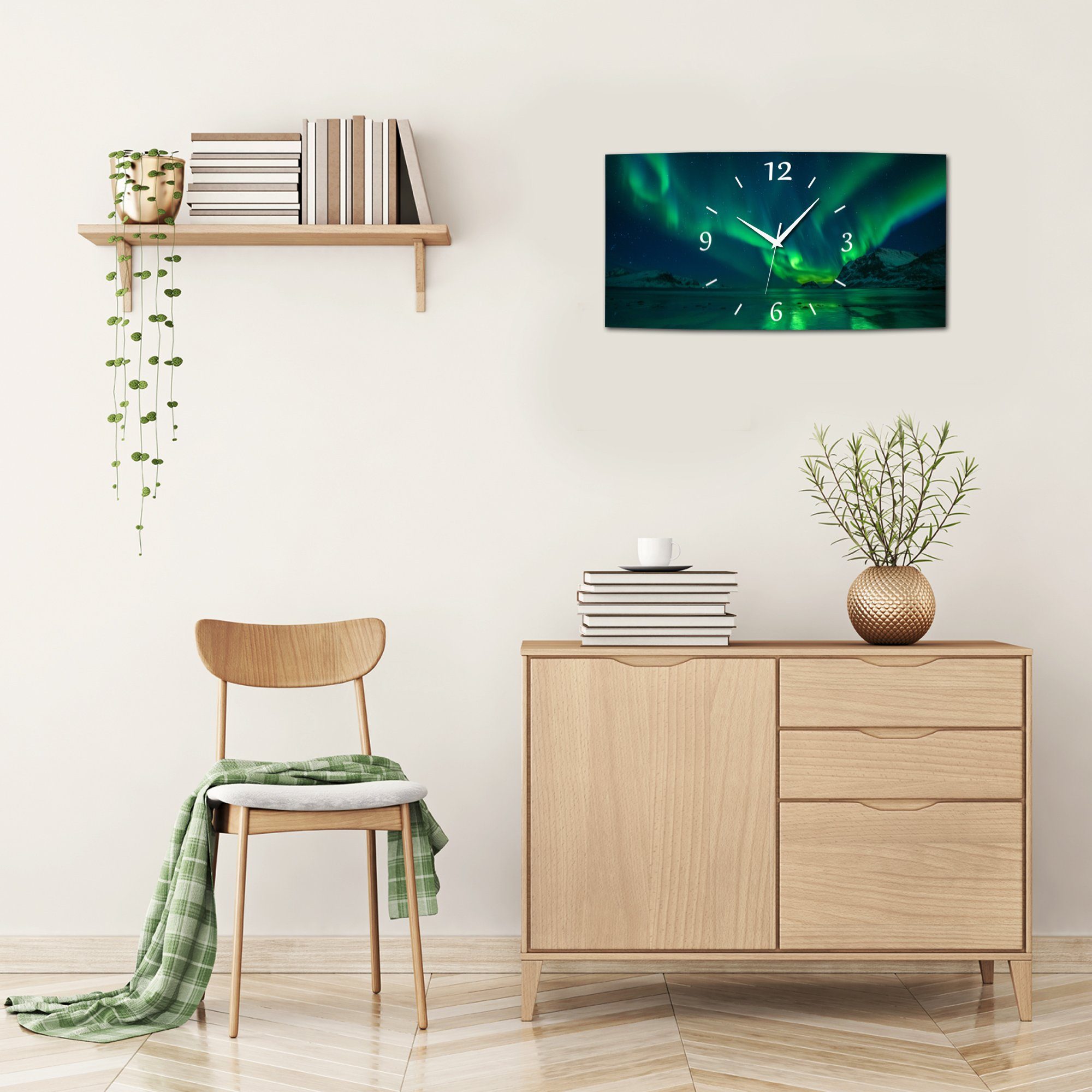 Bilder-Manufaktur Wanduhr BM-9560-1 (BM, Funkuhr oder Quarzuhr, kein Ticken, lautlos, geräuschlos, gross)