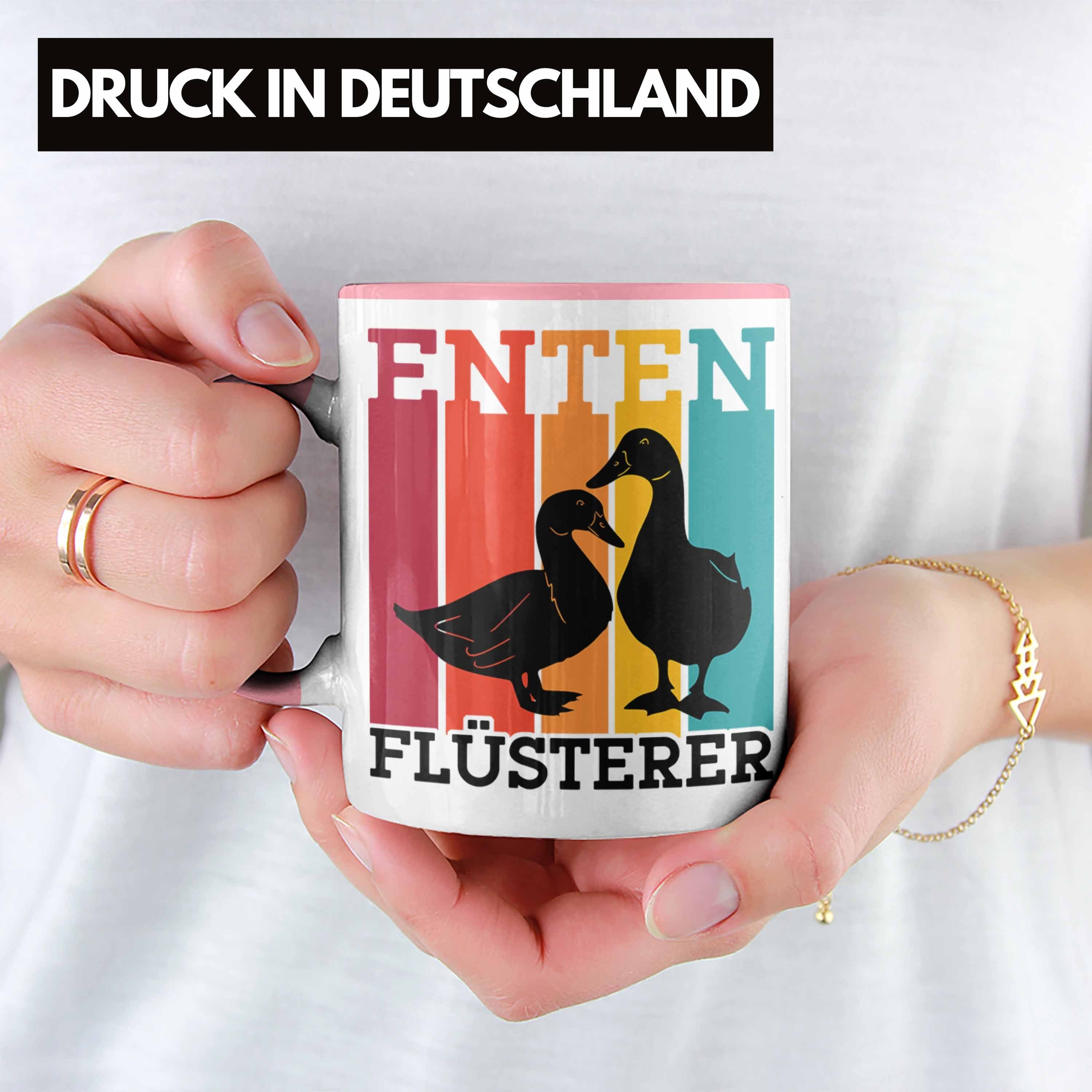 Trendation Tasse Entenfr - Lustige für "Enten Liebhaber Tasse Rosa Enten Geschenk Flüsterer"