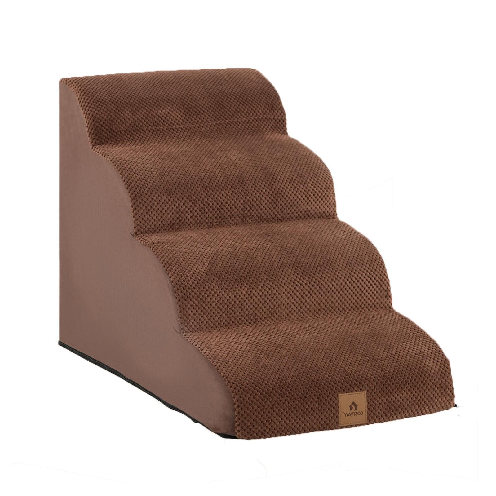 KOMFOTTEU Haustiertreppe Hundestufen, 4 Stufen, bis zu 30 kg günstig online kaufen