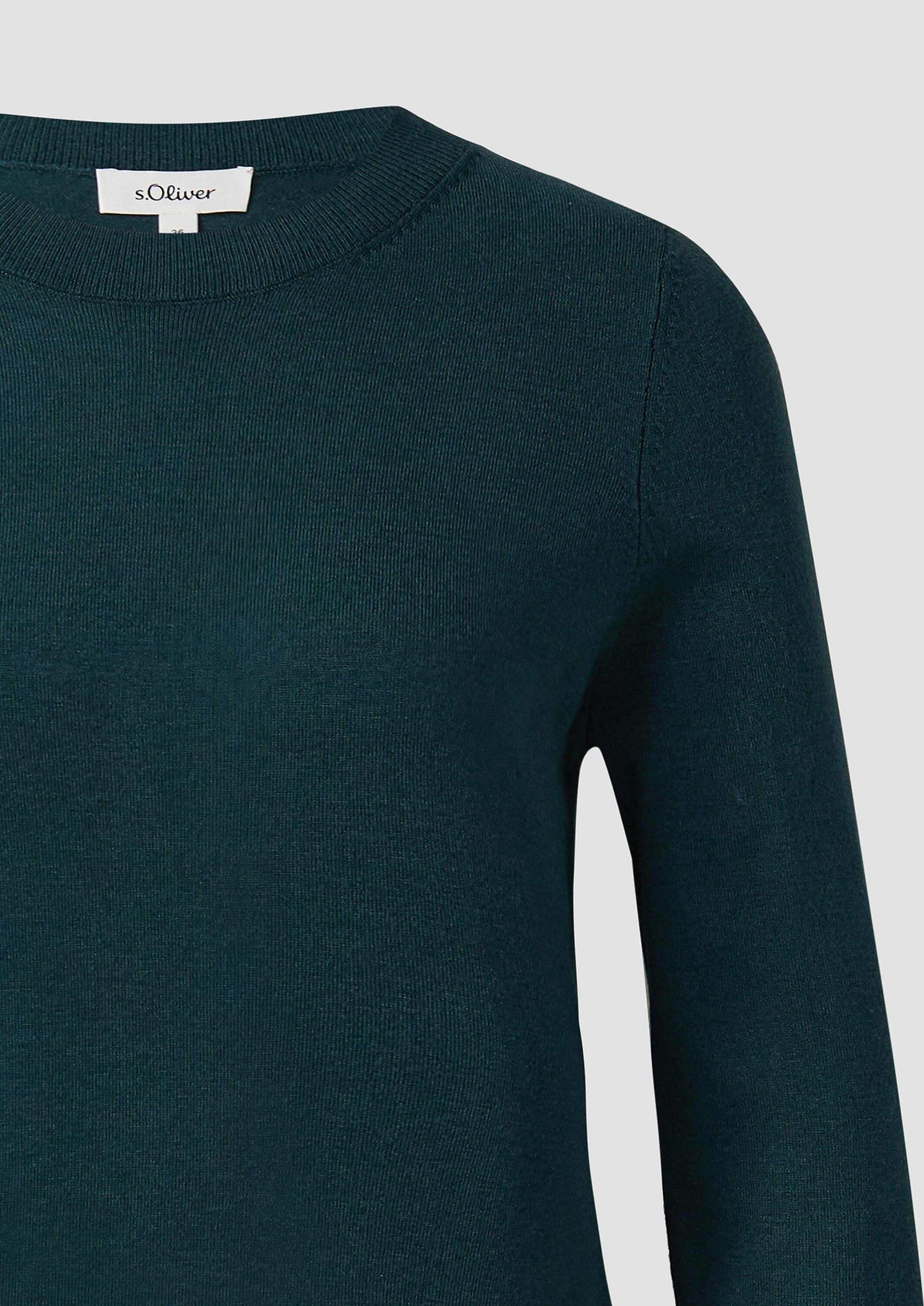 s.Oliver Longpullover Strickpullover Strickpullover aus Viskosemix