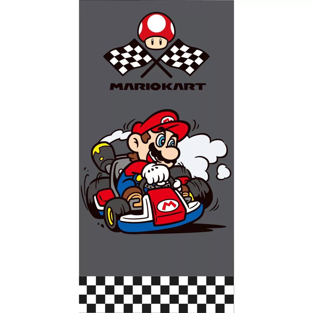 Super Mario Badetuch Super Mario Kart Badetuch, Strandtuch 70x140cm 100% Baumwolle, 100% Baumwolle (1-St)