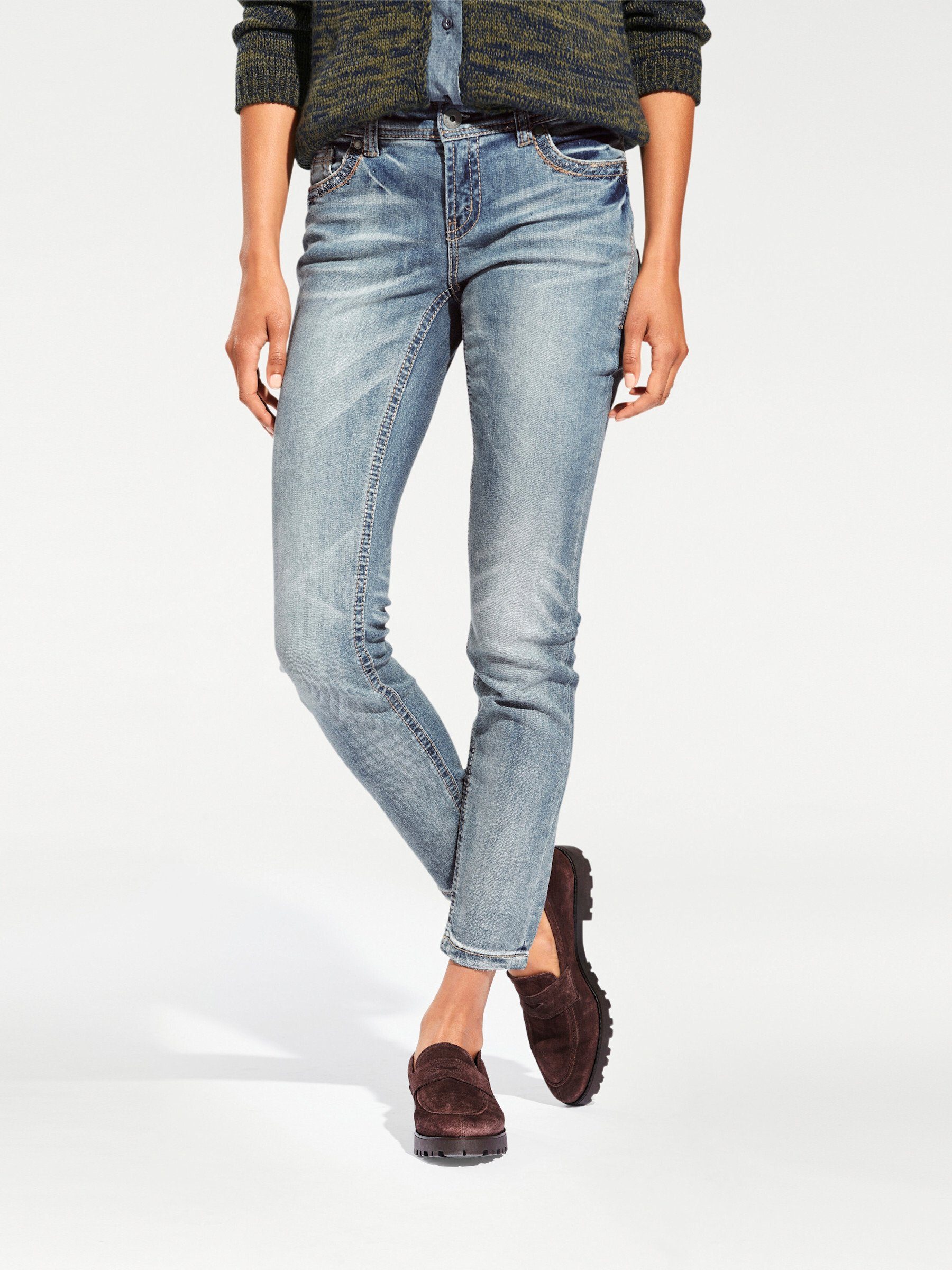 Bequeme Jeans bleached heine