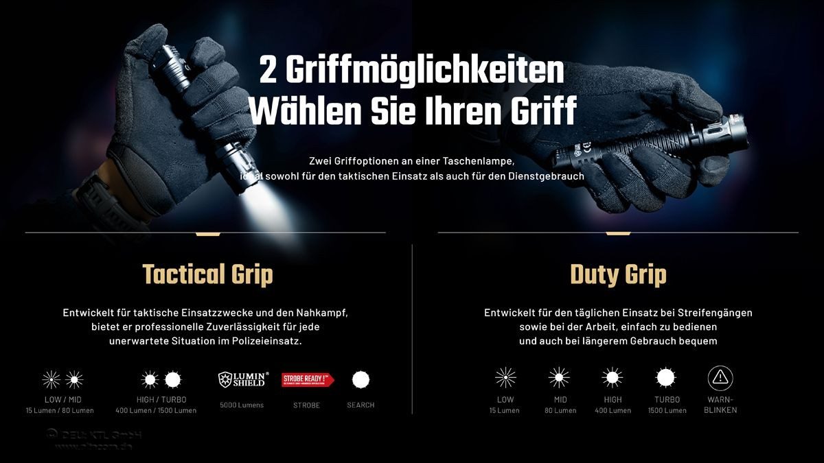 Nitecore Taschenlampe P17iX – Vielseitige taktische Taschenlampe mit variablem Lichtmuster (1-St)