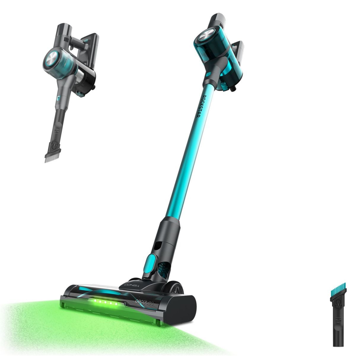 Cecotec Akku-Handstaubsauger Conga Rockstar P50 Staubsauger, schwarz-türkis