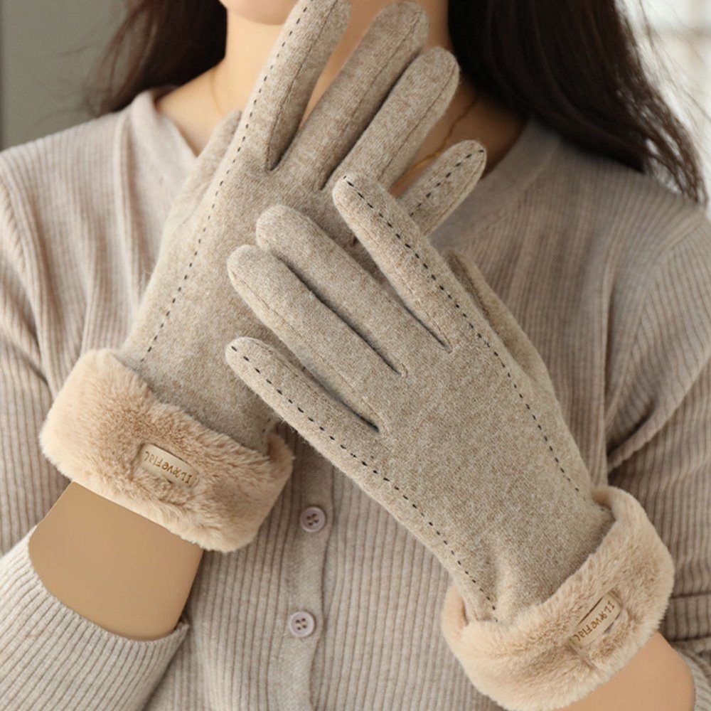 Plüsch Fleecehandschuhe Damen Warme Winter SRRINM Handschuhe