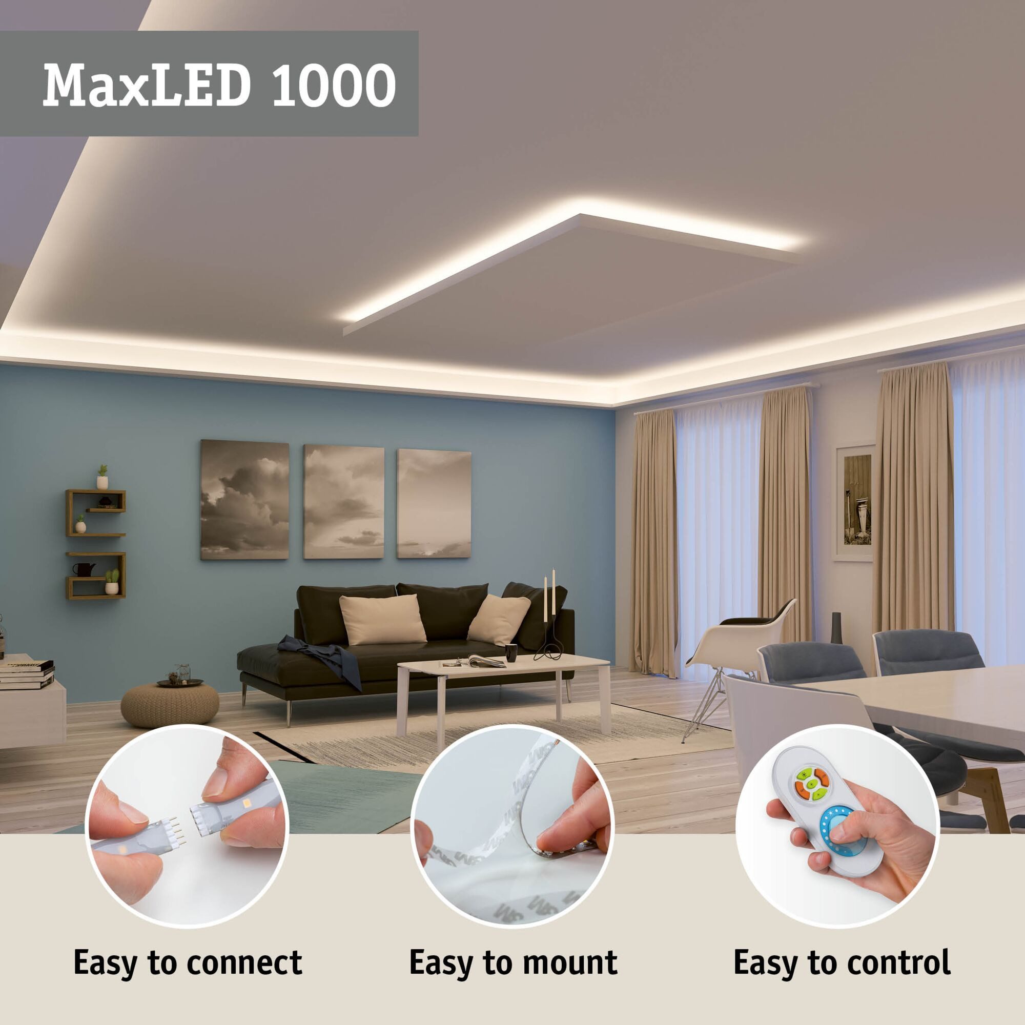 Paulmann LED-Streifen MaxLED 1000 LED Strip Warmweiß Einzelstripe