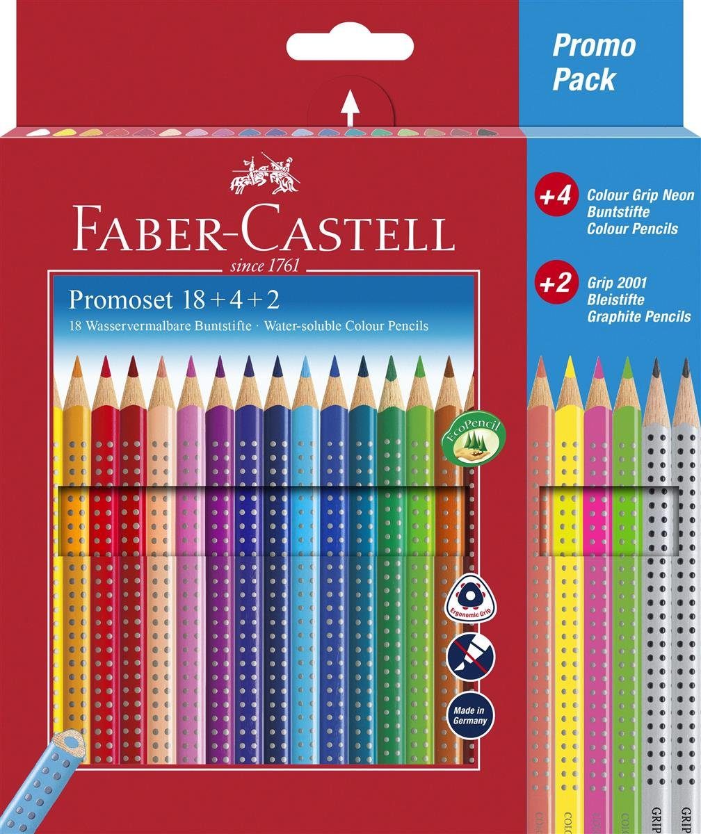 Faber-Castell Buntstift FABER-CASTELL Dreikant-Buntstifte Colour GRIP, Promoetui