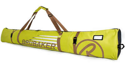 BRUBAKER Skitasche Carver Champion Ski Tasche - Hellgrün (Skibag für Skier und Skistöcke, 1-tlg., reißfest und schnittfest), gepolsterter Skisack mit Zipperverschluss