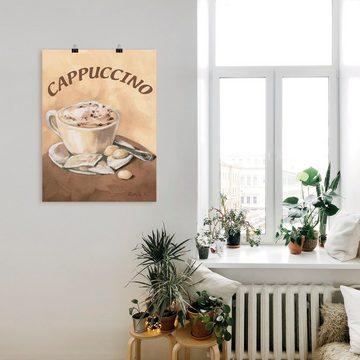 Artland Wandbild Tasse Cappuccino, Getränke (1 St), als Leinwandbild, Poster, Wandaufkleber in verschied. Größen