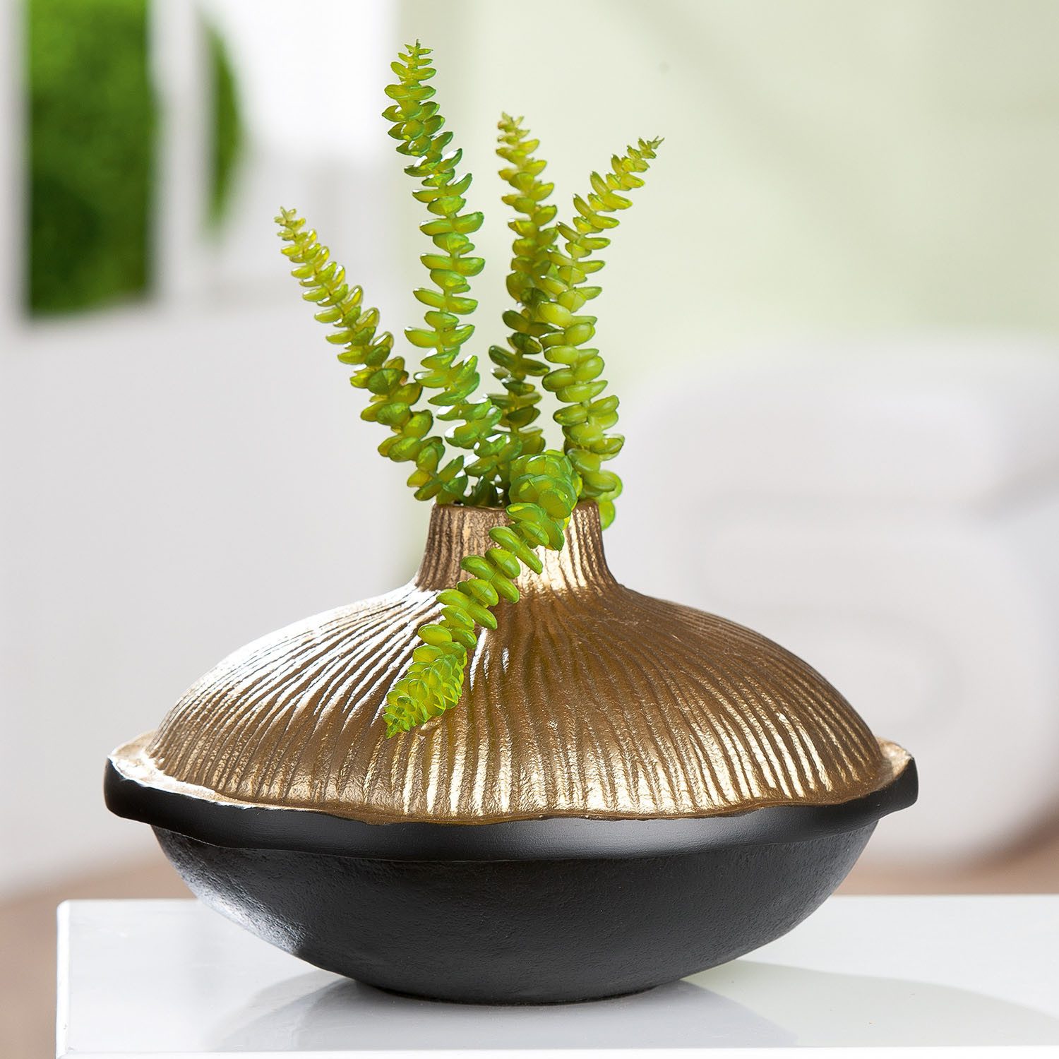 GILDE Tischvase Vase Prero flach