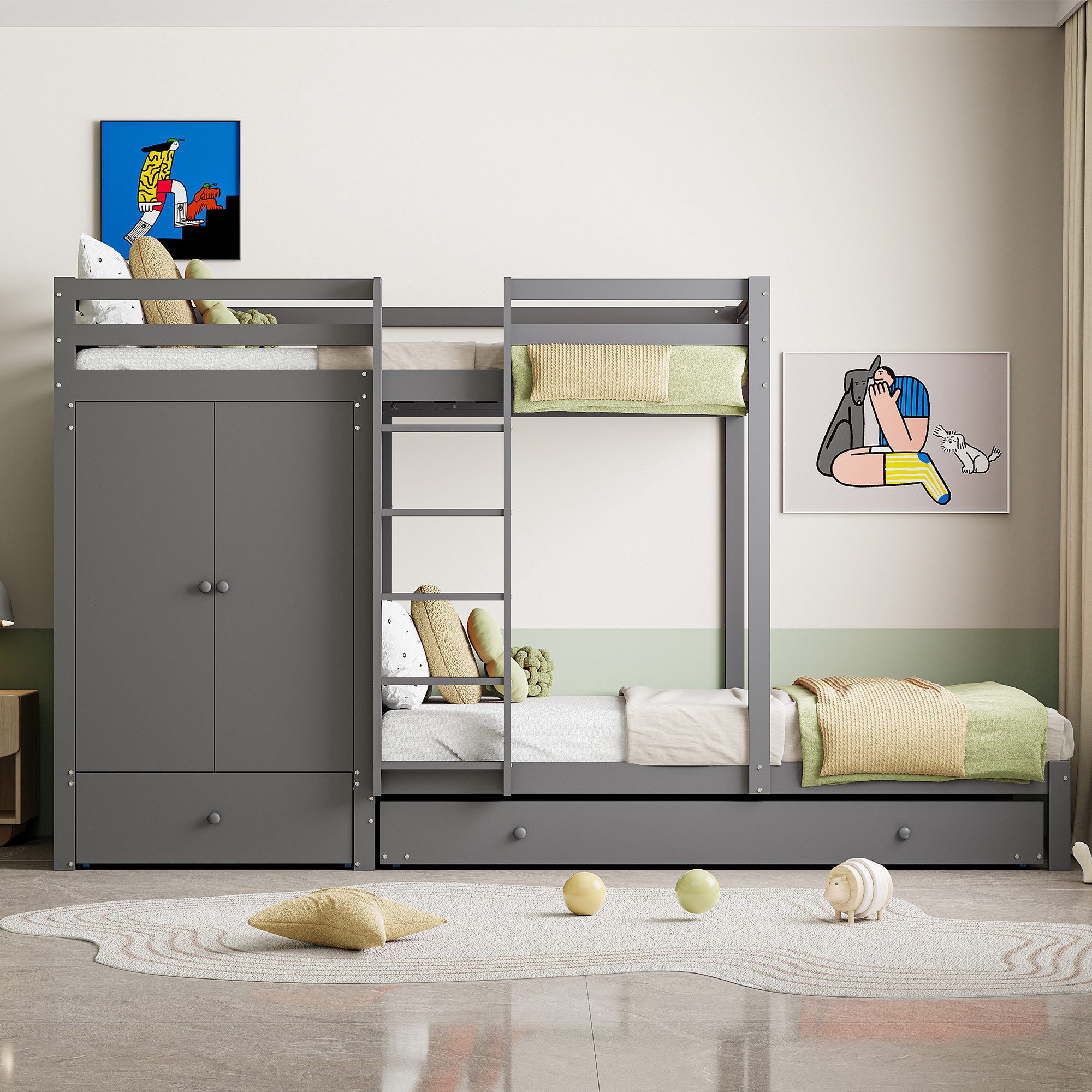 HAUSS SPOLE Etagenbett 90x200 mit Ausziehbett, günstig online kaufen