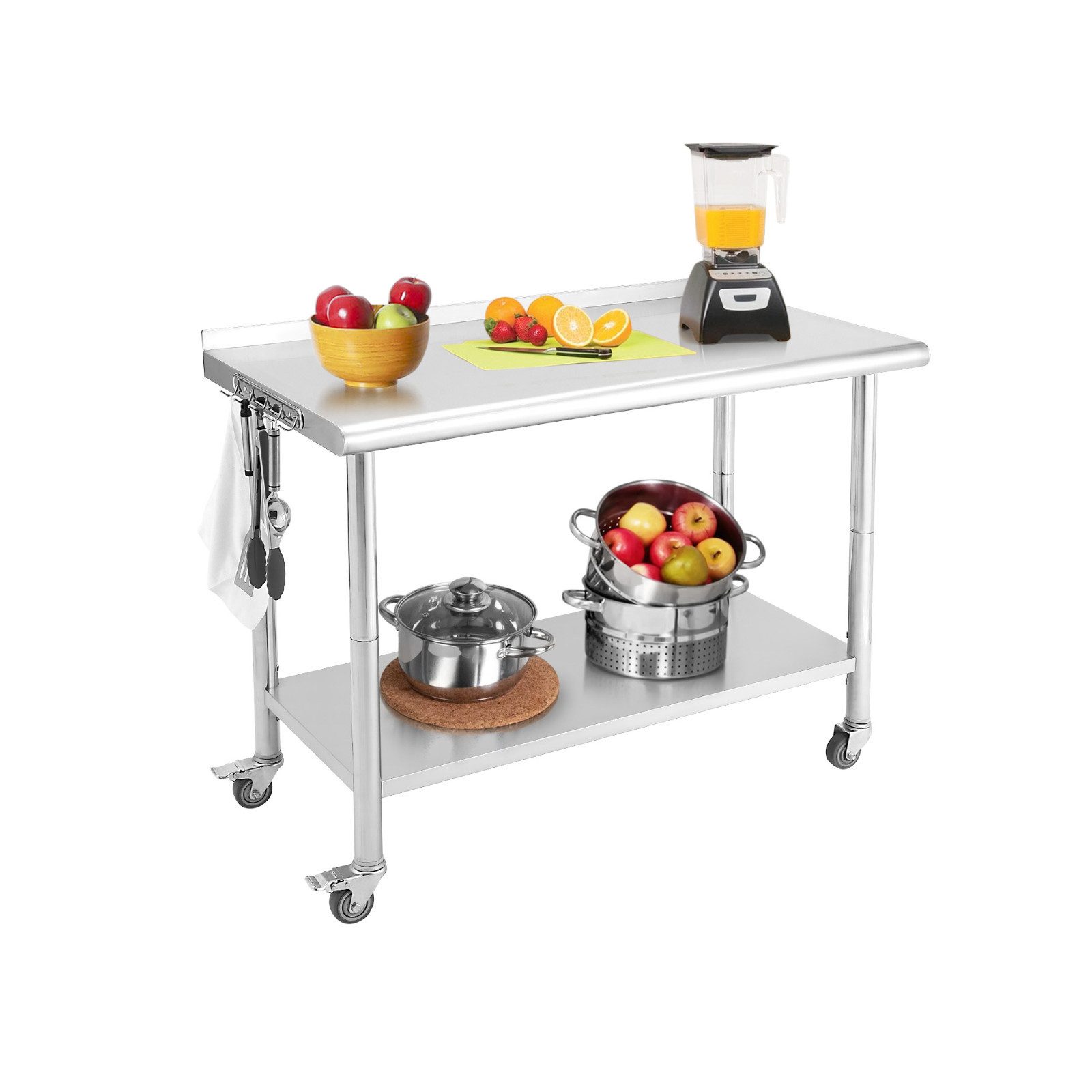 GarveeMore Arbeitstisch Edelstahltisch Küchentisch 76x45x89 cm 200kg günstig online kaufen