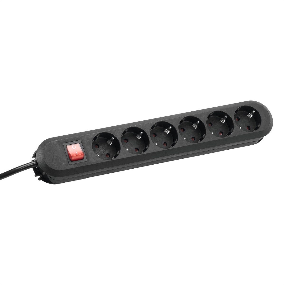 Bachmann SMART Steckdosenleiste 6x Schutzkontakt, Schalter Steckdosenleiste (Kabellänge 5 m), 381.152K