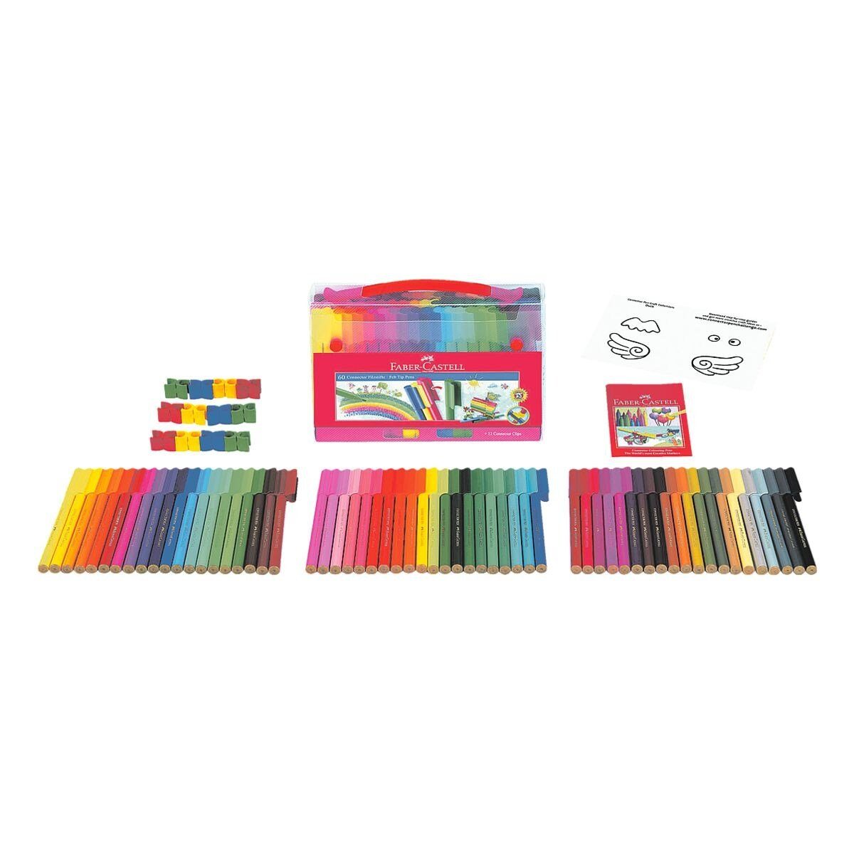 Faber-Castell Filzstift Connector, (72-tlg), zum Malen, Bauen und Spielen
