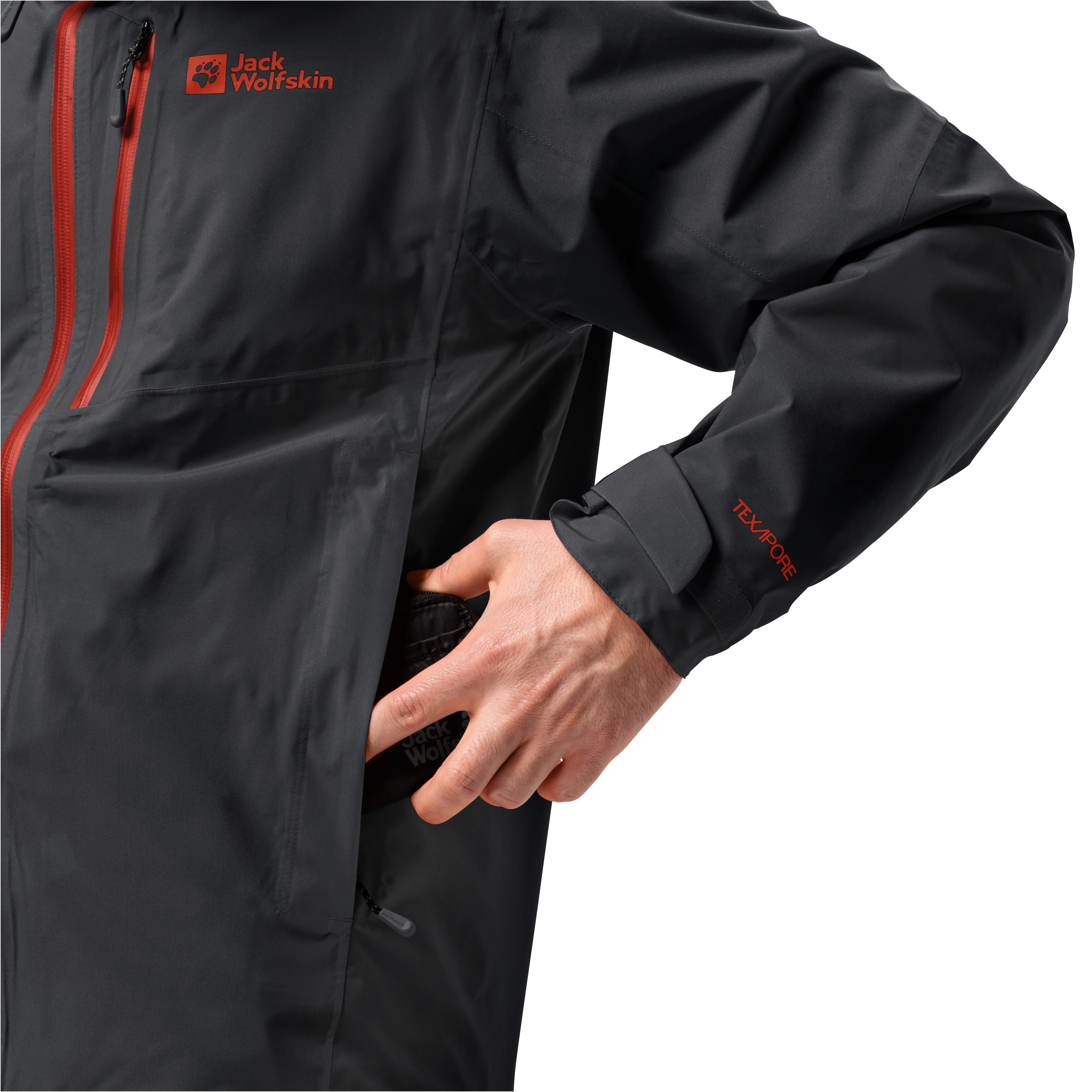 Jack Wolfskin Funktionsjacke EAGLE PEAK 2L JKT M leichtes Design, mit Brusttasche, atmungsaktiv, winddicht