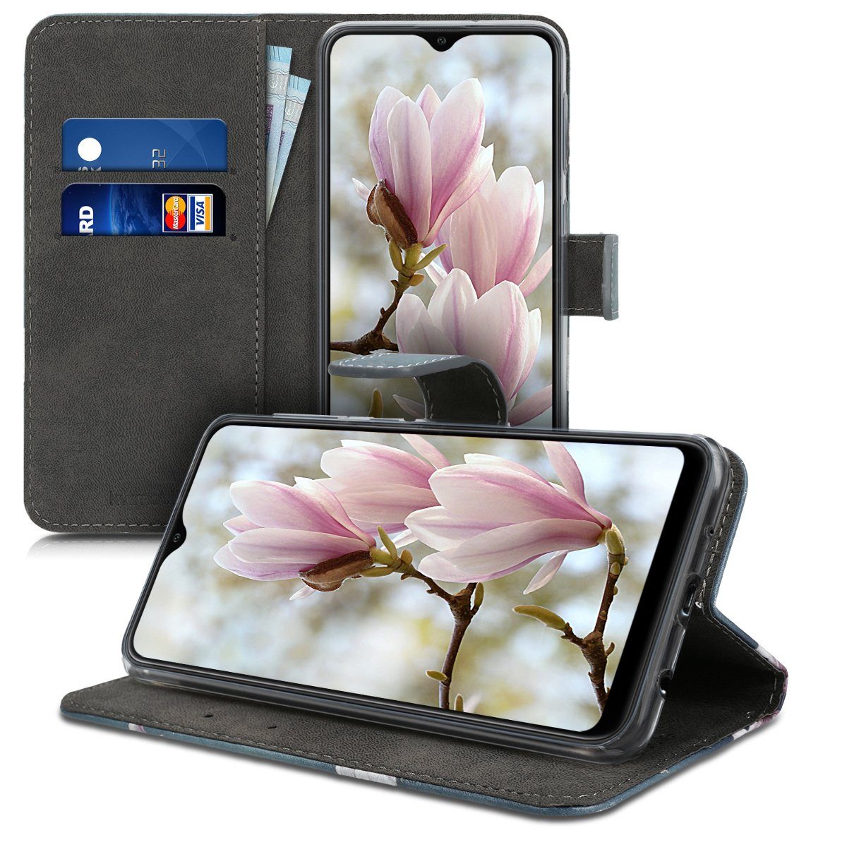 kwmobile Etui Wallet Case für Samsung Galaxy A10, Hülle mit Ständer Kartenfächer - Handyhülle – Bild 4 von 5