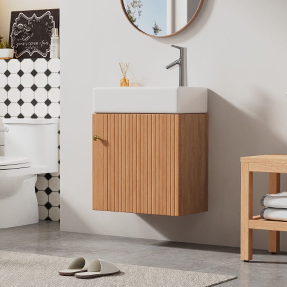 XDeer Badezimmer-Set Badezimmermöbel Waschbecken mit Waschtischunterschrank günstig online kaufen