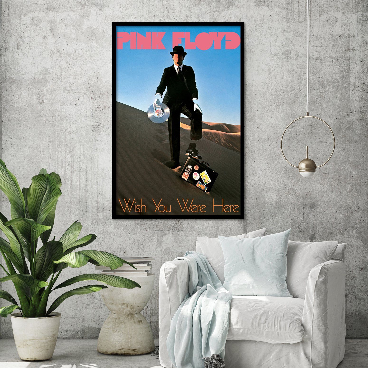 Close Up Poster Pink Floyd Poster Wish You Were Here Record Man 61 x 91,5 cm