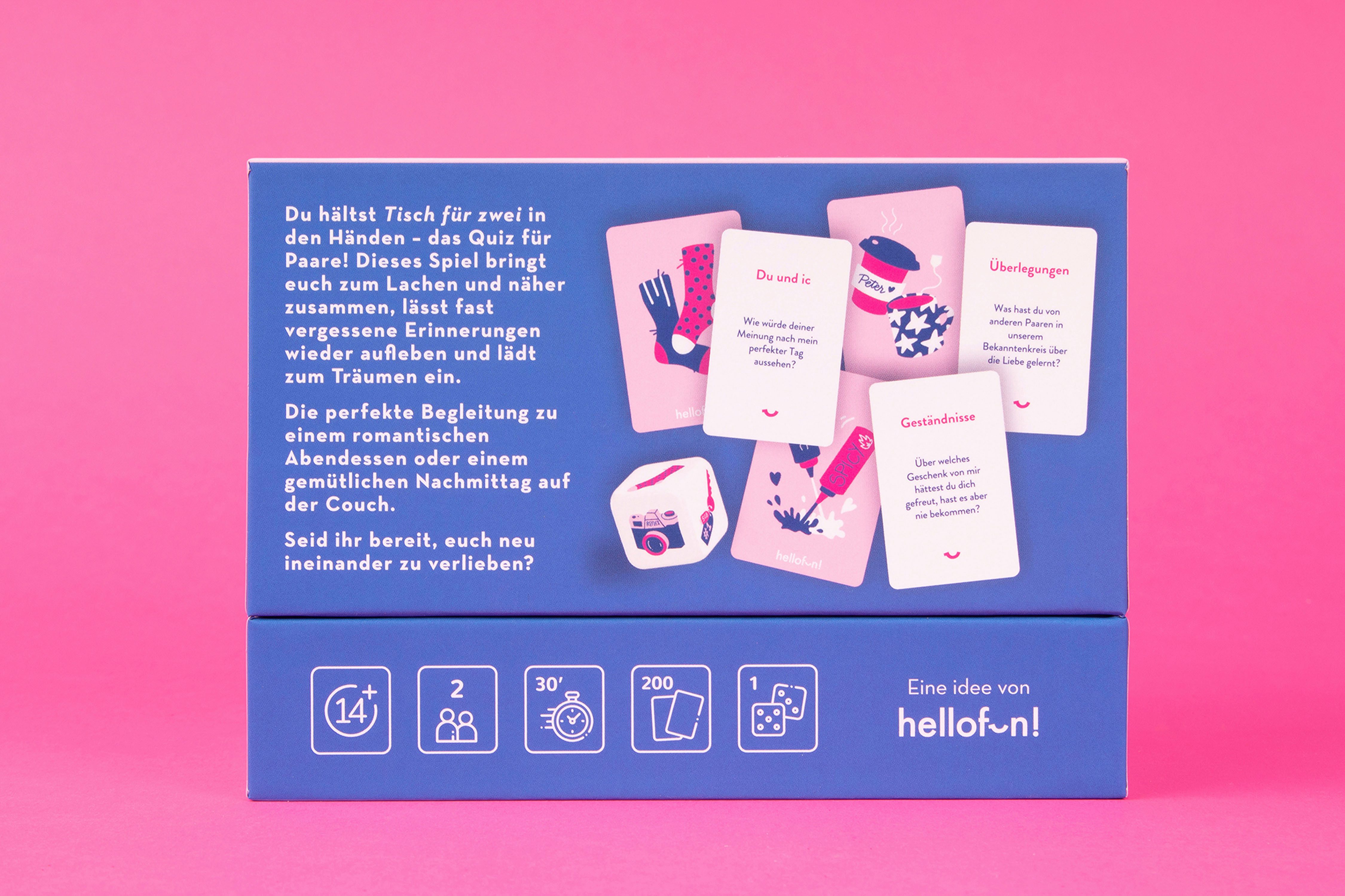 hellofun! Spiel Tisch für Zwei, Spiel für Paare