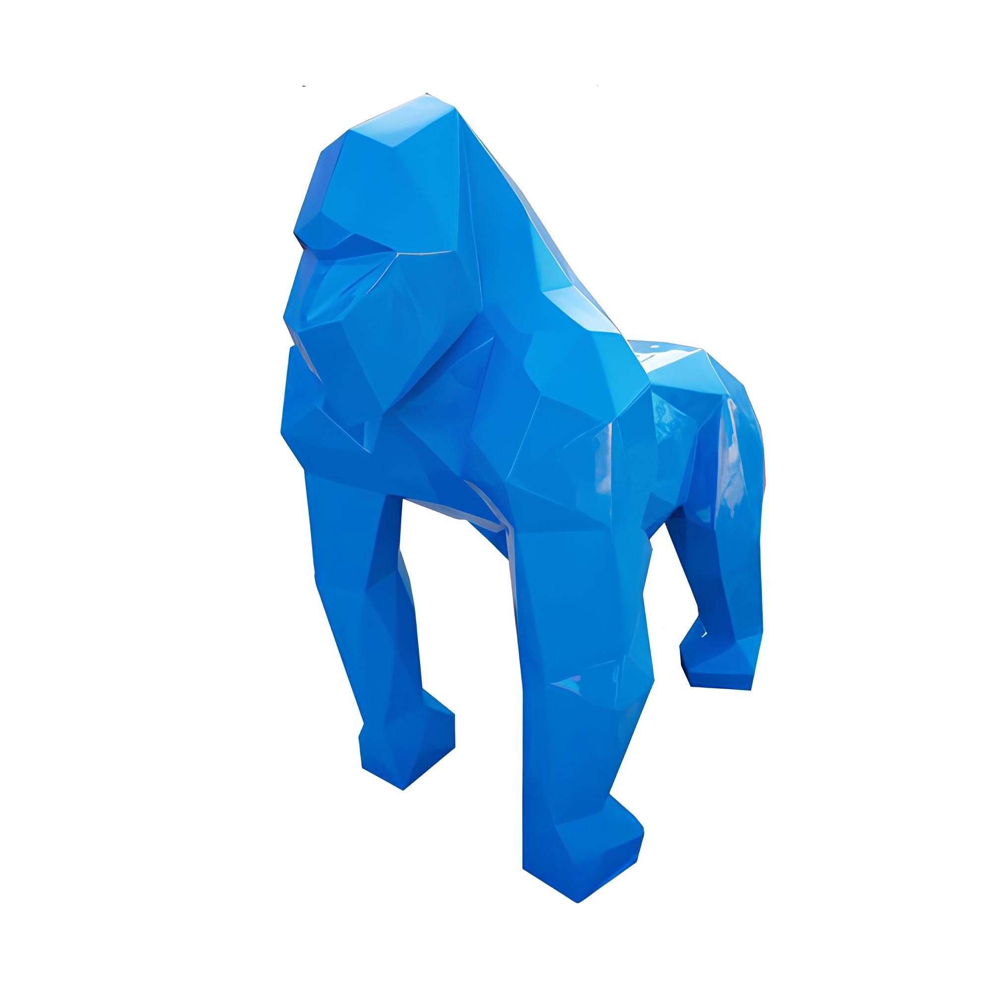 Xlmoebel Skulptur Zeitgemäße Gorilla-Skulptur Dekorative Figur im Garten (Skulptur A756A-128x78x118cm), Hergestellt in Europa