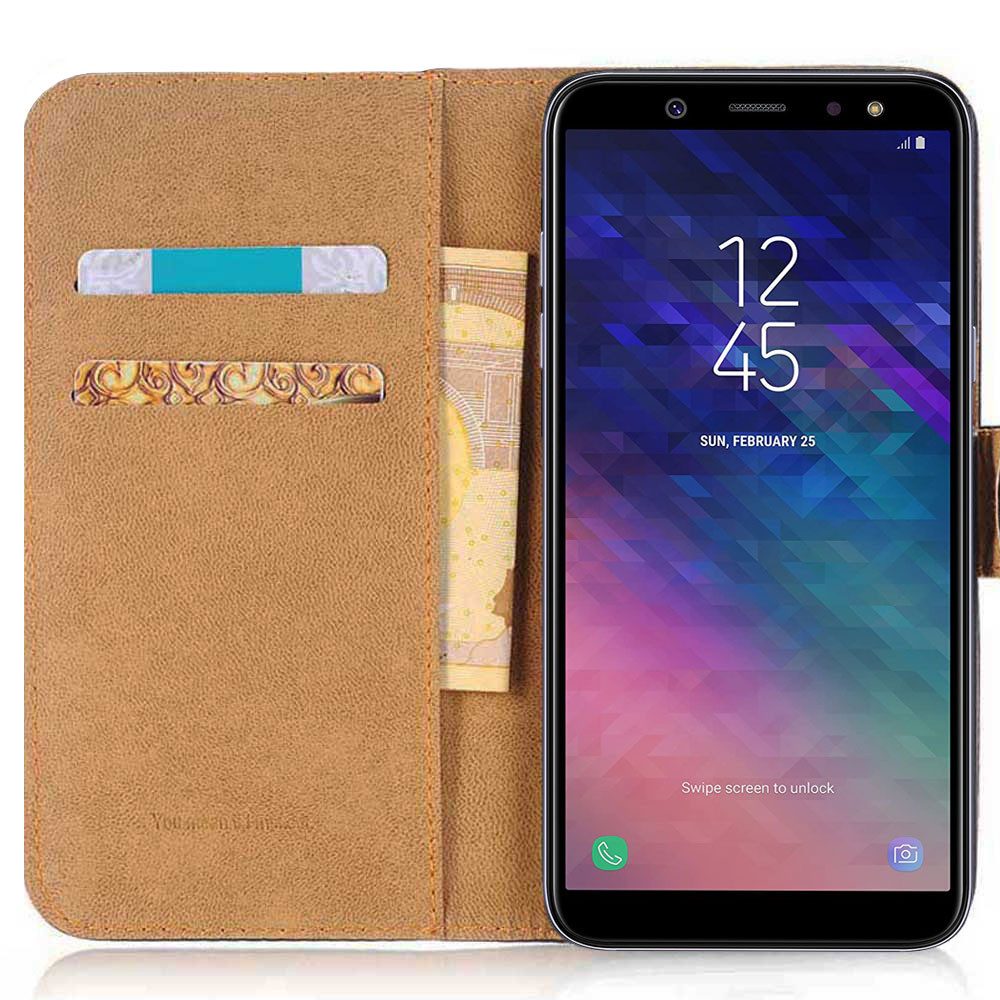 FITSU Handyhülle Handyhülle für Samsung Galaxy A6 Plus Klapphülle Flipcase 6,0 Zoll, Handytasche für Samsung A6 Plus Schutzhülle mit Geld- und Kartenfächer