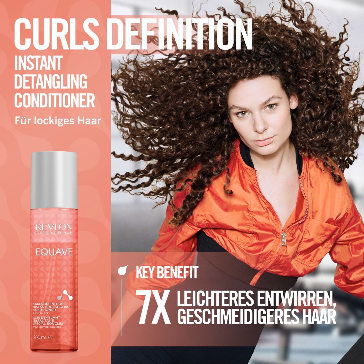 REVLON PROFESSIONAL Leave-in Pflege EQUAVE CURLS DEFINITION DETANGLIND CONDITIONER, Lockiges Haar 200 ml