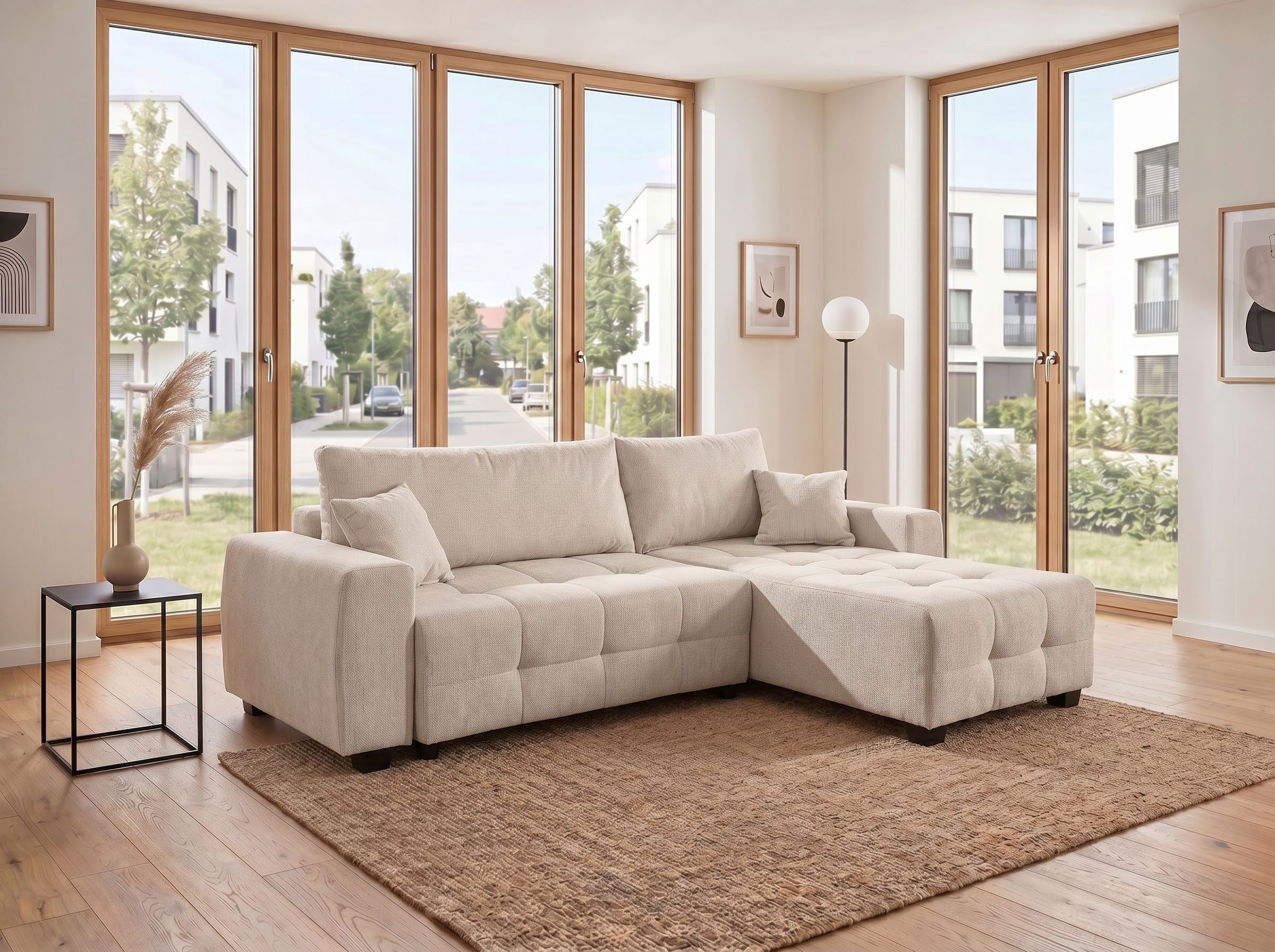 OTTO home Ecksofa Bella Couch L-Form, B: 234 cm - OTTO. Verlässliche Qualität., optional Schlaffunktion & Bettkasten, mit Zierkissen