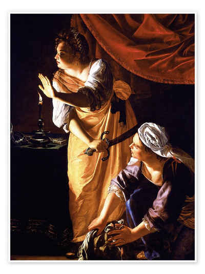 Posterlounge Poster Artemisia Gentileschi, Judith mit Haupt des Holofernes, Malerei