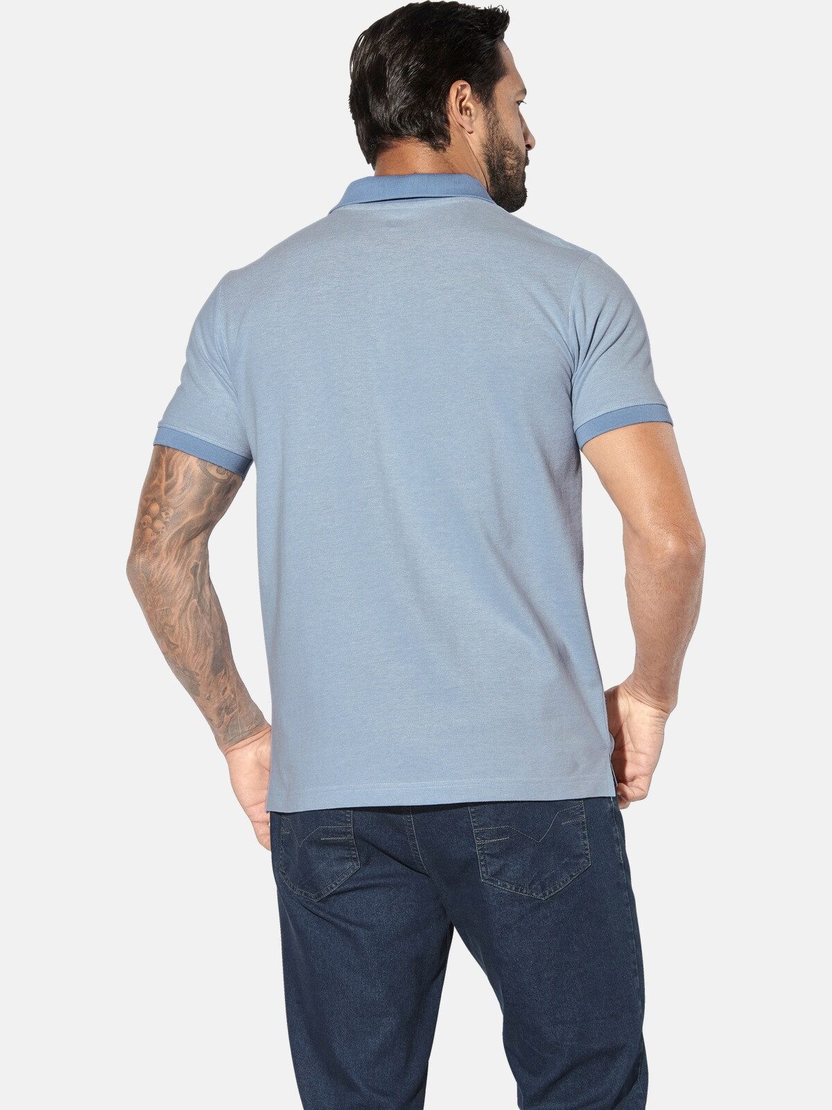 Jan Vanderstorm Poloshirt LINDHEIM mit nordischem Aufdruck