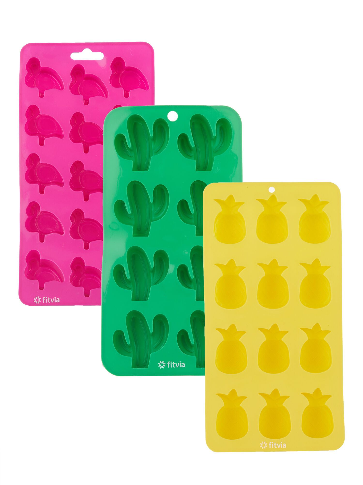 fitvia Eiswürfelform Tropical Ice-Forms, (3-tlg), mit Platz für 35 Eiswürfel