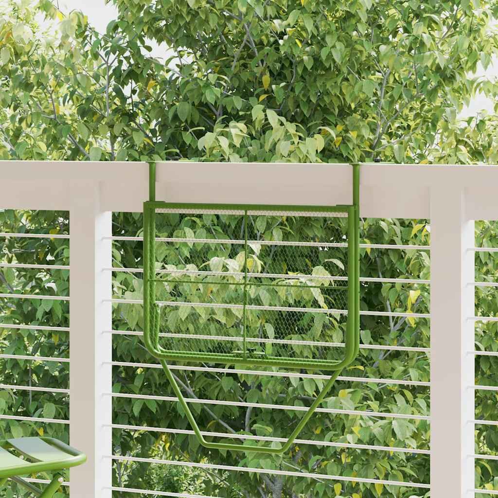 vidaXL Gartentisch Balkontisch Grün 60x40 cm Stahl (1-St)