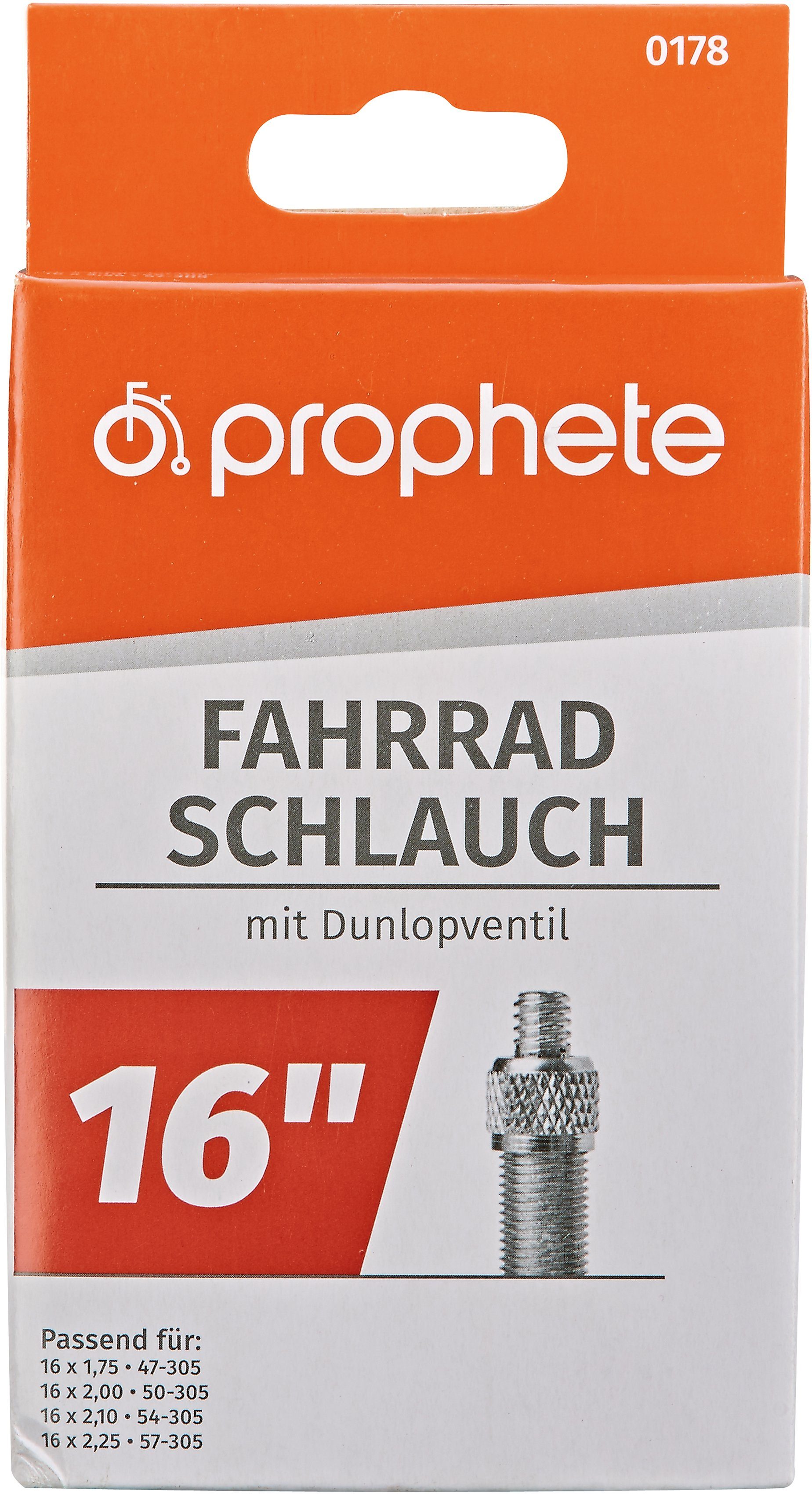 Prophete Fahrradschlauch, 16 Zoll (40,64 cm)