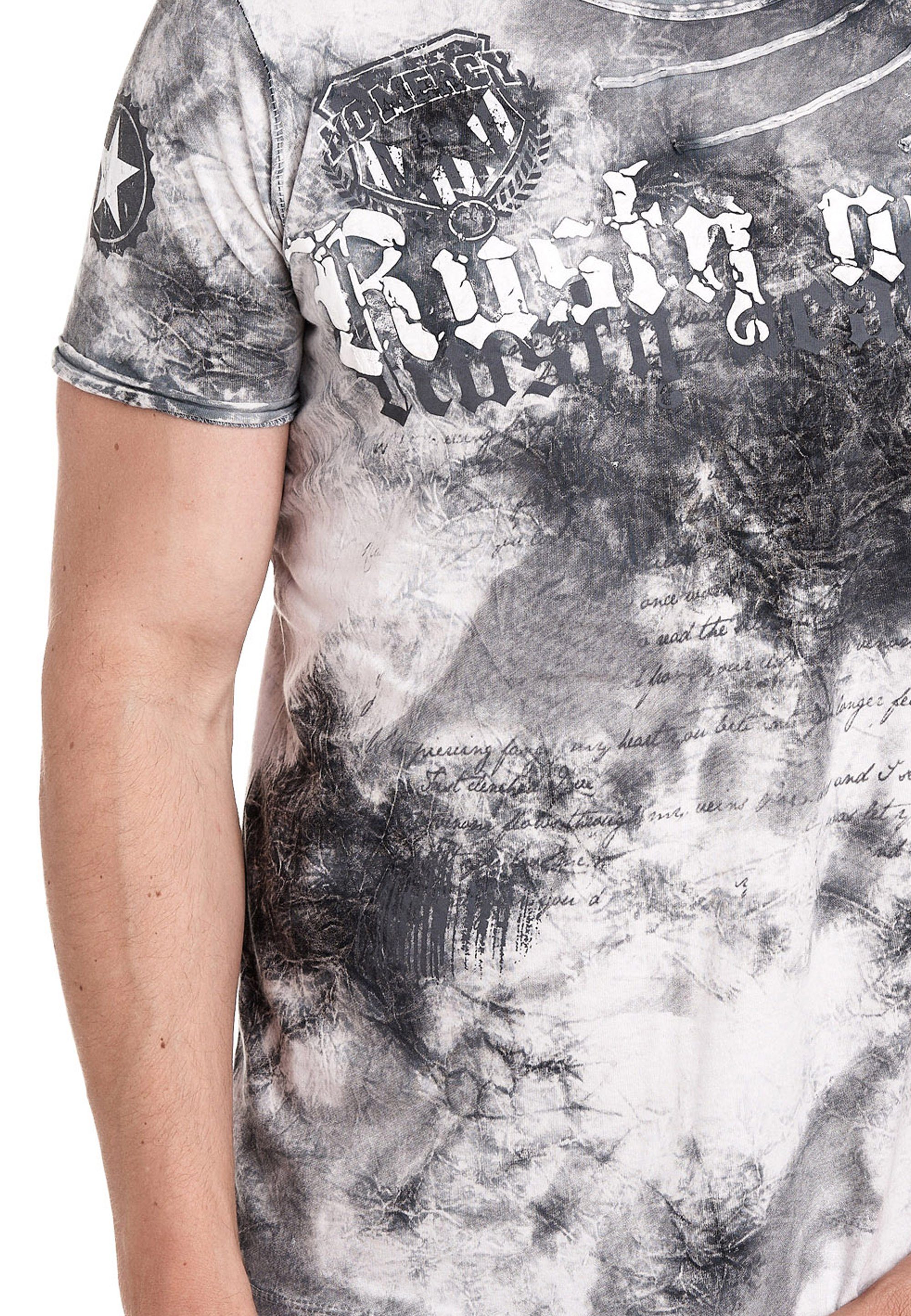 Rusty Neal T-Shirt mit toller Batik-Optik