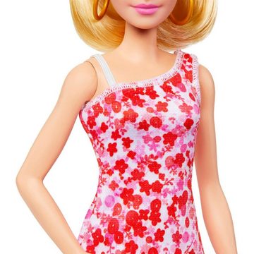 Mattel® Babypuppe Barbie Fashionistas-Puppe mit blondem Pferdeschwanz und Blumenkleid
